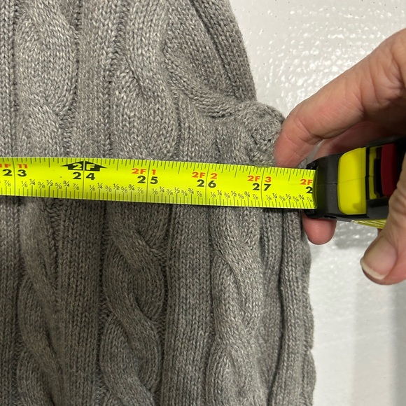 Polo Ralph Lauren Men's 1/4 Zip Cable Knit Cotton Sweater GRAY 4XB - Picture 9 of 13
